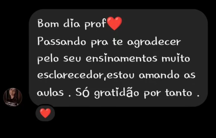 Depoimento real de aluna 1