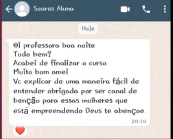 Depoimento real de aluna 10