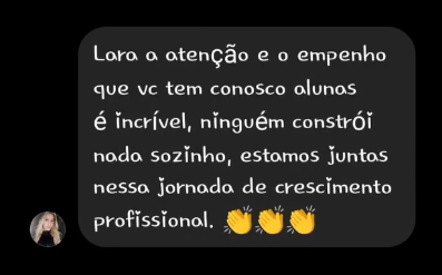 Depoimento real de aluna 3
